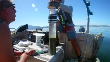 Sediment core collected at UA-06