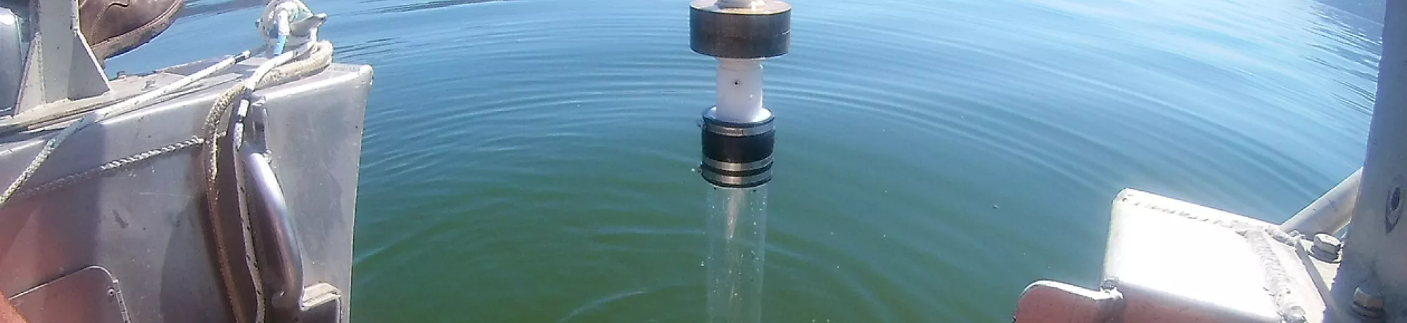 Sediment corer being deployed in Upper Arm